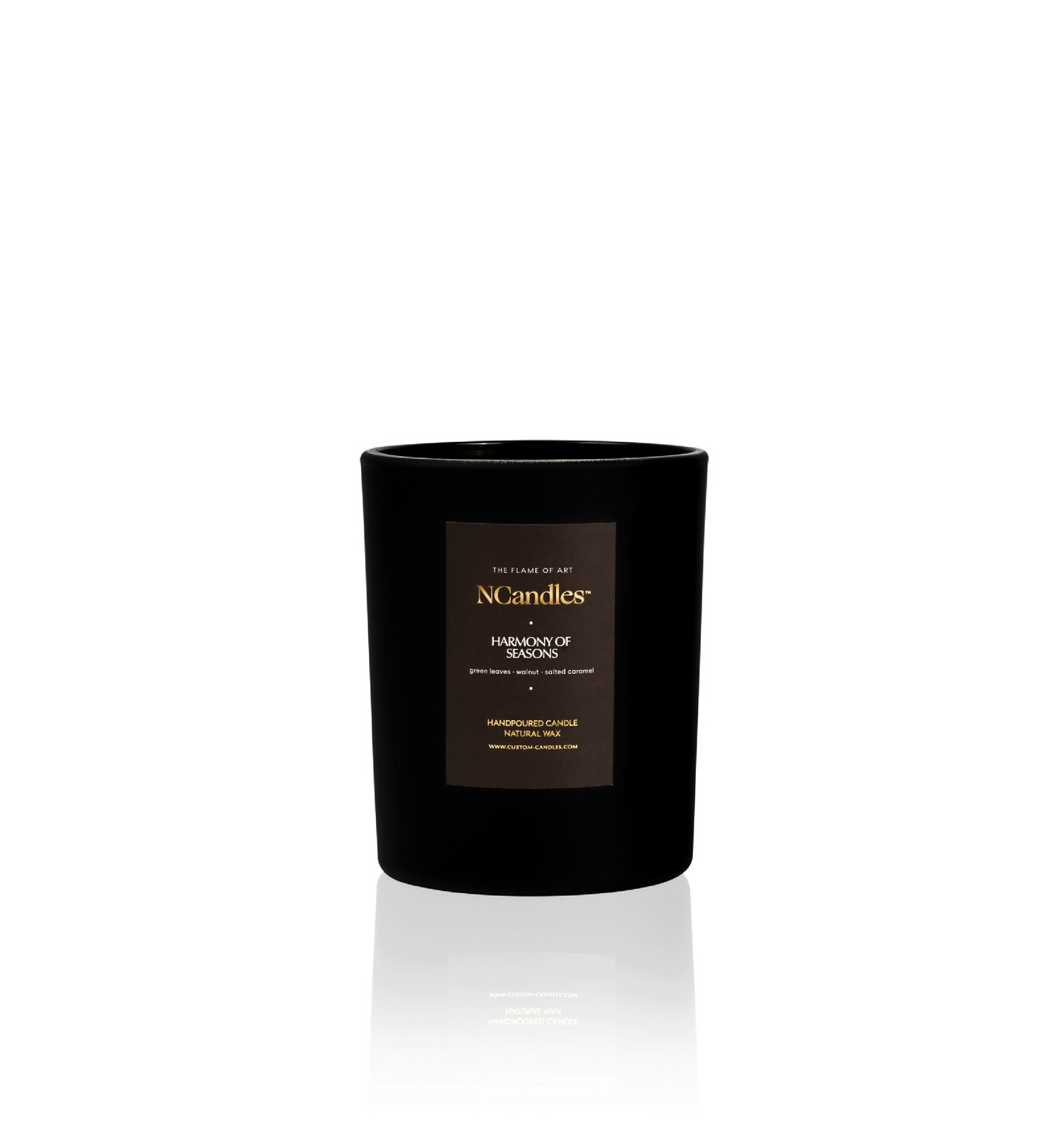Harmony of Seasons scented candle styled in cozy seasonal setting