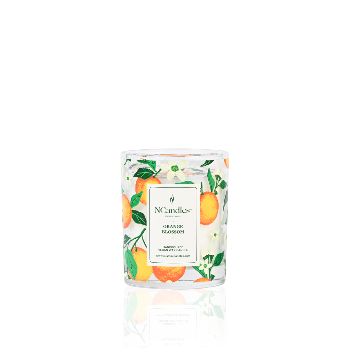 Orange Blossom Candle with wooden wick, luxury packed 