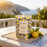 Луксозна цитрусова ароматна свещ Amalfi Garden 260g с дървен фитил от NCandles