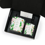Personalized Velvet Whisper luxury candle gift set with 2 wood wick candles and black metal trimmer by NCandles